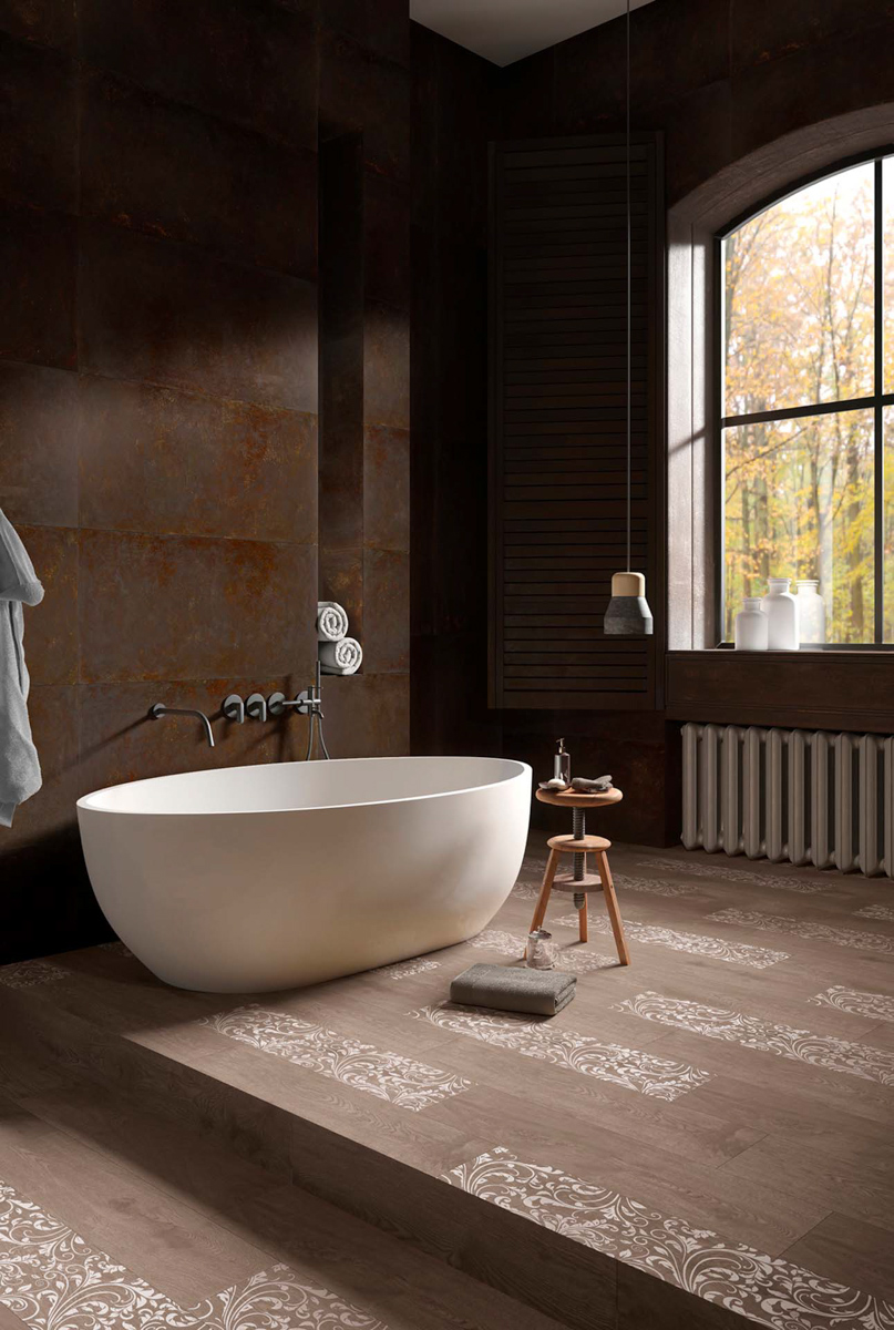 Arco  - wood tile bathroom