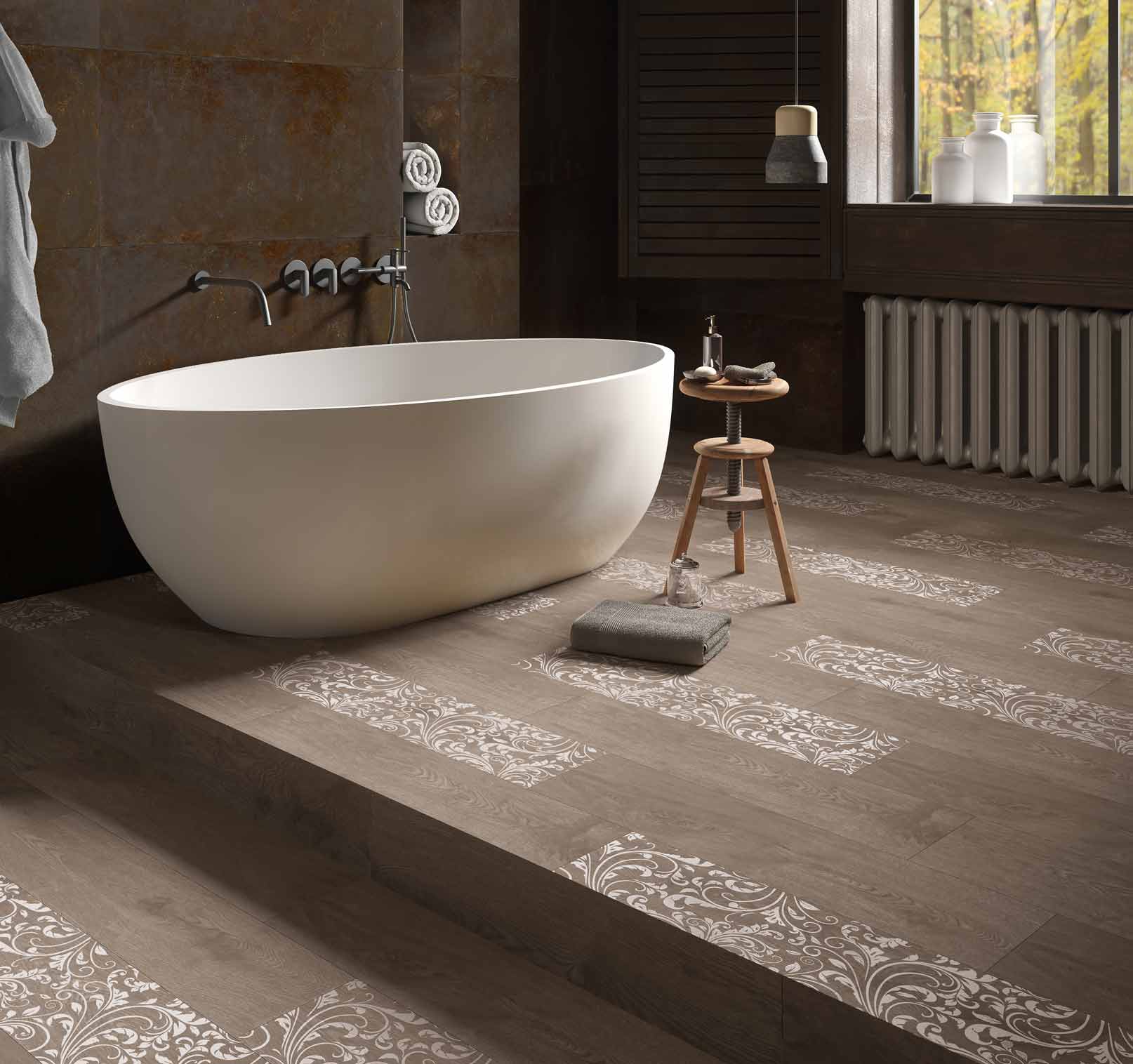 apavisa non-slip wood effect porcelain floor in the bathroom