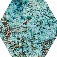 Inedita Blue Nat Hexagon Hex 25X30