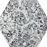 Inedita White Nat Hexagon Hex 25X30