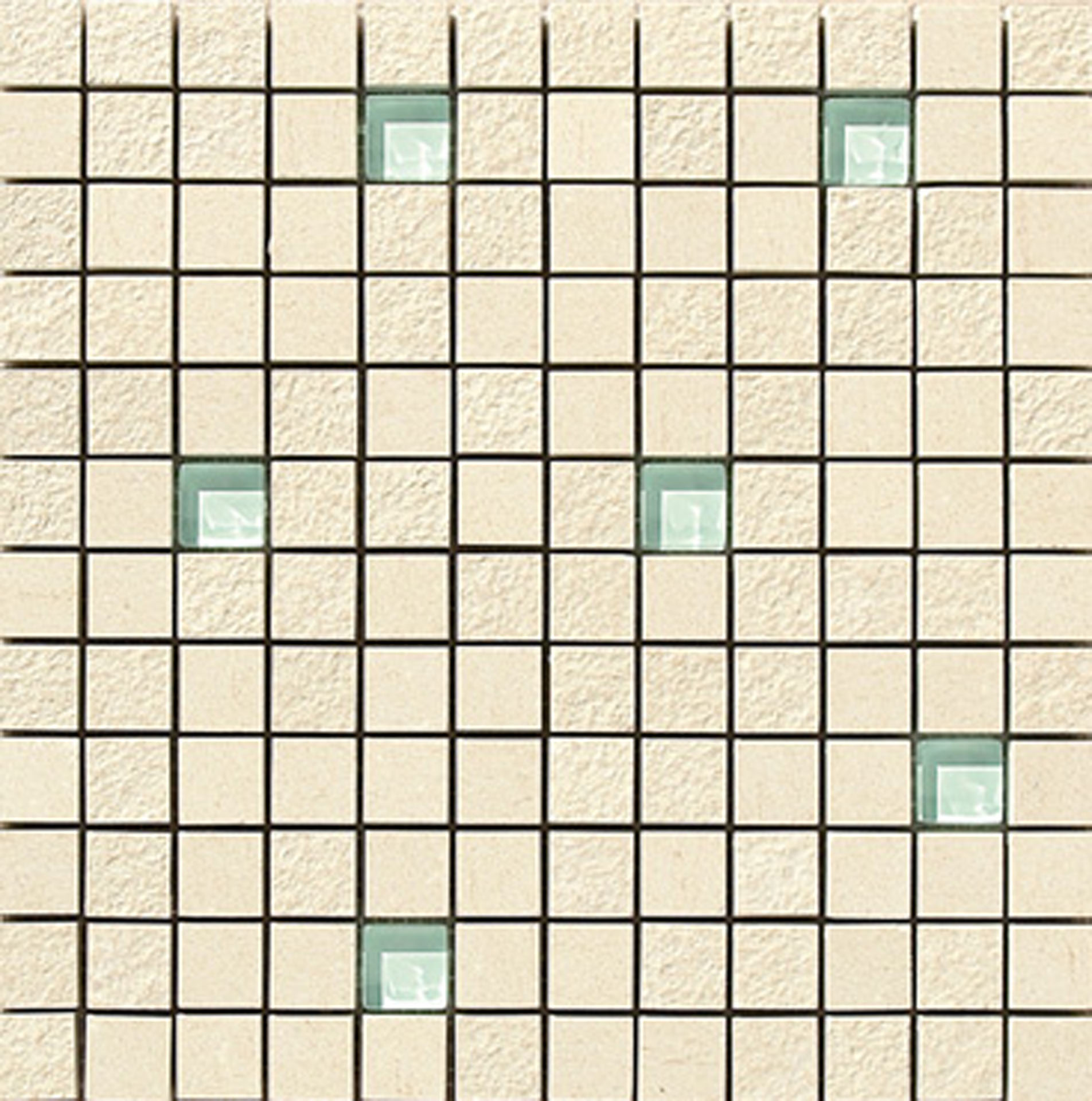 Lava Marfil Multirelieve Mosaico 2,5X2,5 Mos 30X30