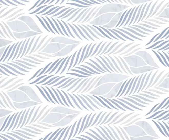 Leaves Blue Glossy 30X100