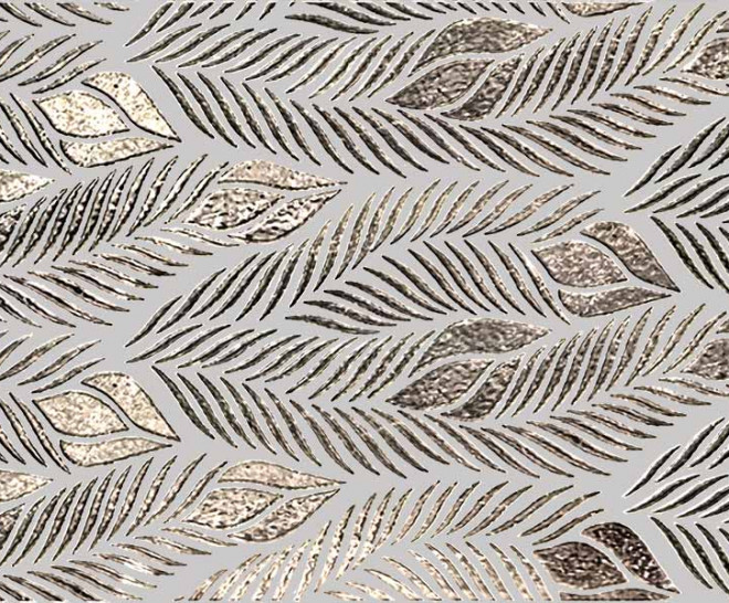 Leaves Silver Glossy 30X100