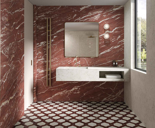 Marble Cardinale Rosso Decor 50X100