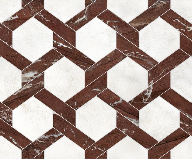 Marble Cardinale Rosso Decor 50X100