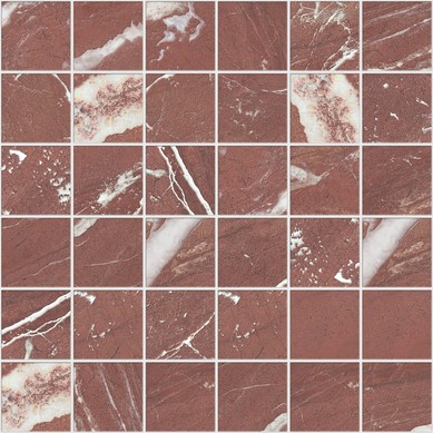 Marble Cardinale Rosso Nat Mos 5X5 30X30