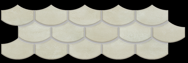 Nanocorten White Lappato Mosaico Flake 15X45