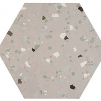 South Grey Natural Hexagon Hex 25X30