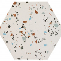 South White Natural Hexagon Hex 25X30